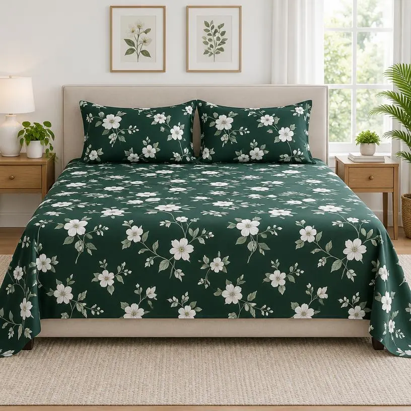 Premium Cotton Bed Sheet Set (King Size)